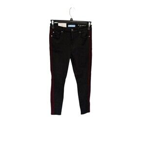 7 For All Mankind B(air) Denim The High Waist Ankle Skinny Black‎ Jean Size 27